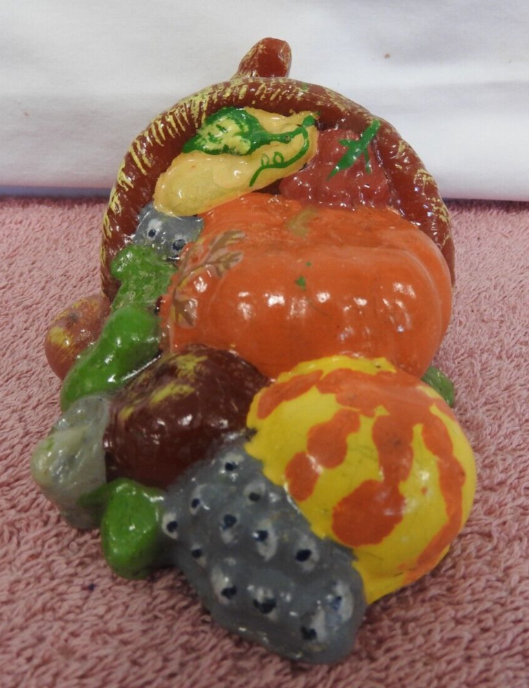 4 Thanksgiving Figural Candles - Pilgrims, Turkey & Cornucopia