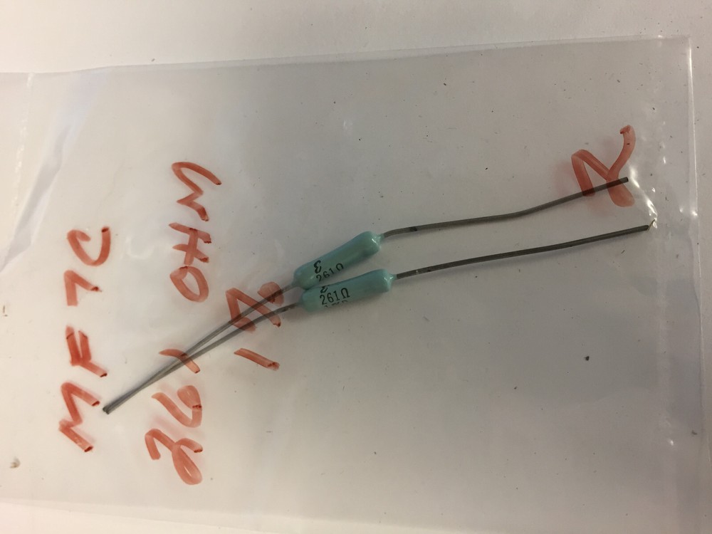 MF7C 261 OHM 1% RESISTORS 2  PCS NOS