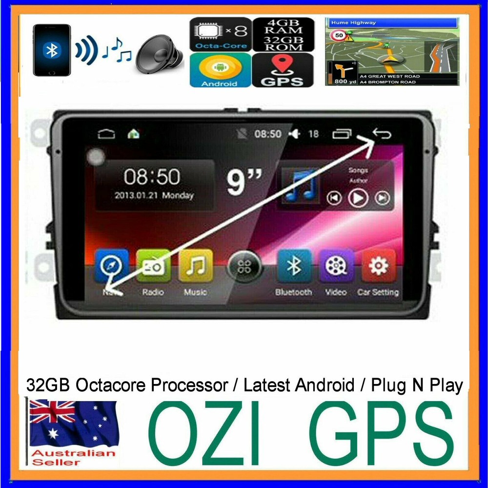 SKODA OCTAVIA STEREO GPS BLUETOOTH HEAD UNIT APPLE CARPLAY ANDROID AUTO +CAMERA