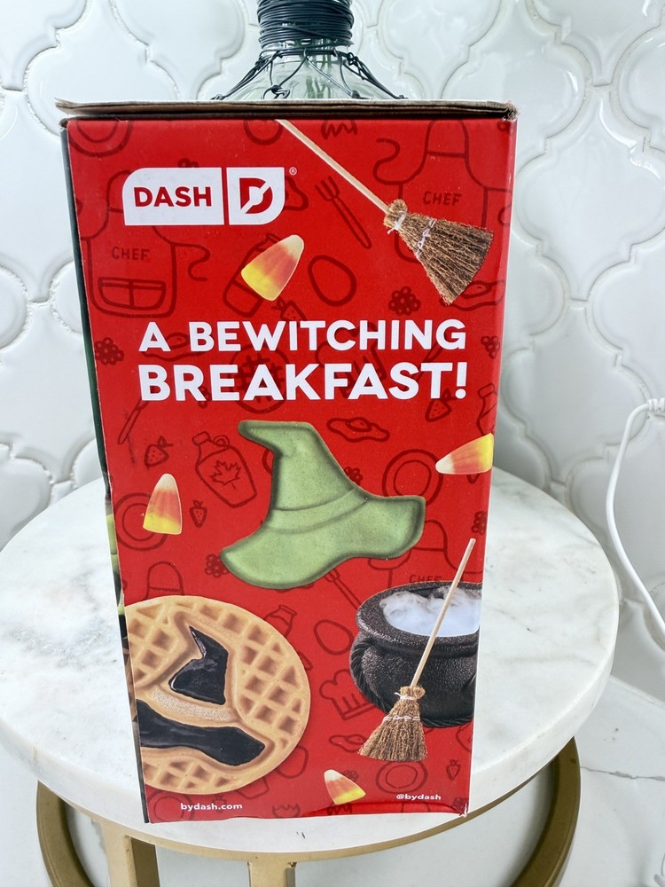 New Dash Witch Hat Mini Waffle Maker 4" Cooking Surface Ceramic Nonstick