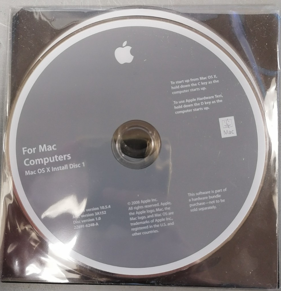 Mac OS X Version 10.5.4 Install Discs