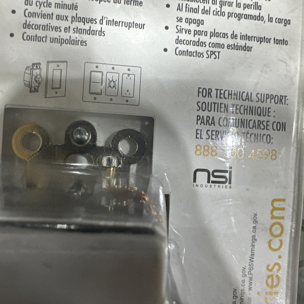 Tork In-Wall Springwound Interval Timer Switch RFF60M Indoor White Faceplate {7}