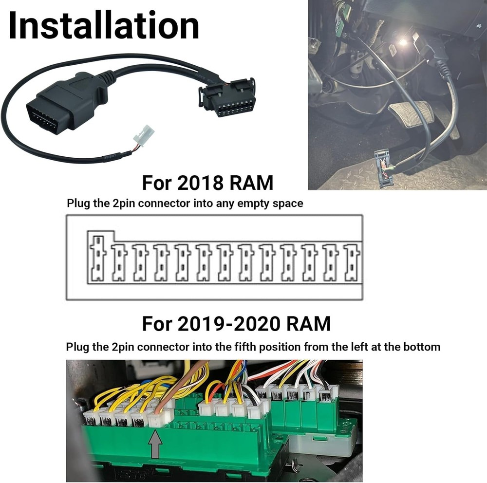 Security Gate Bypass OBD2 Cable Compatible with 2018-2020 Dodge Cummins RAM 1...