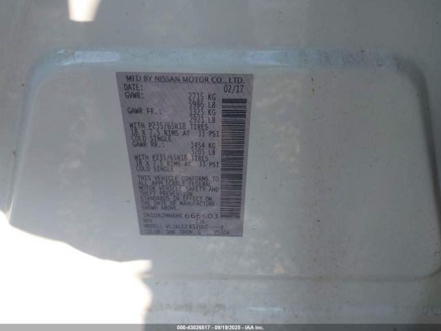 Speedometer Cluster MPH Fits 17 PATHFINDER 4866867
