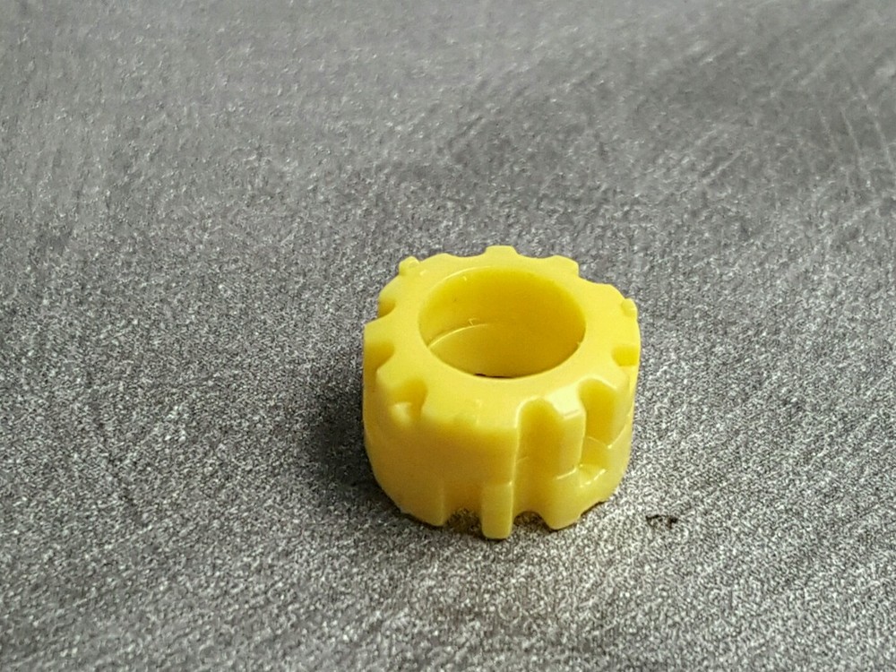 1/64 Farm custom scratch-built tractor yellow wheel weights outer