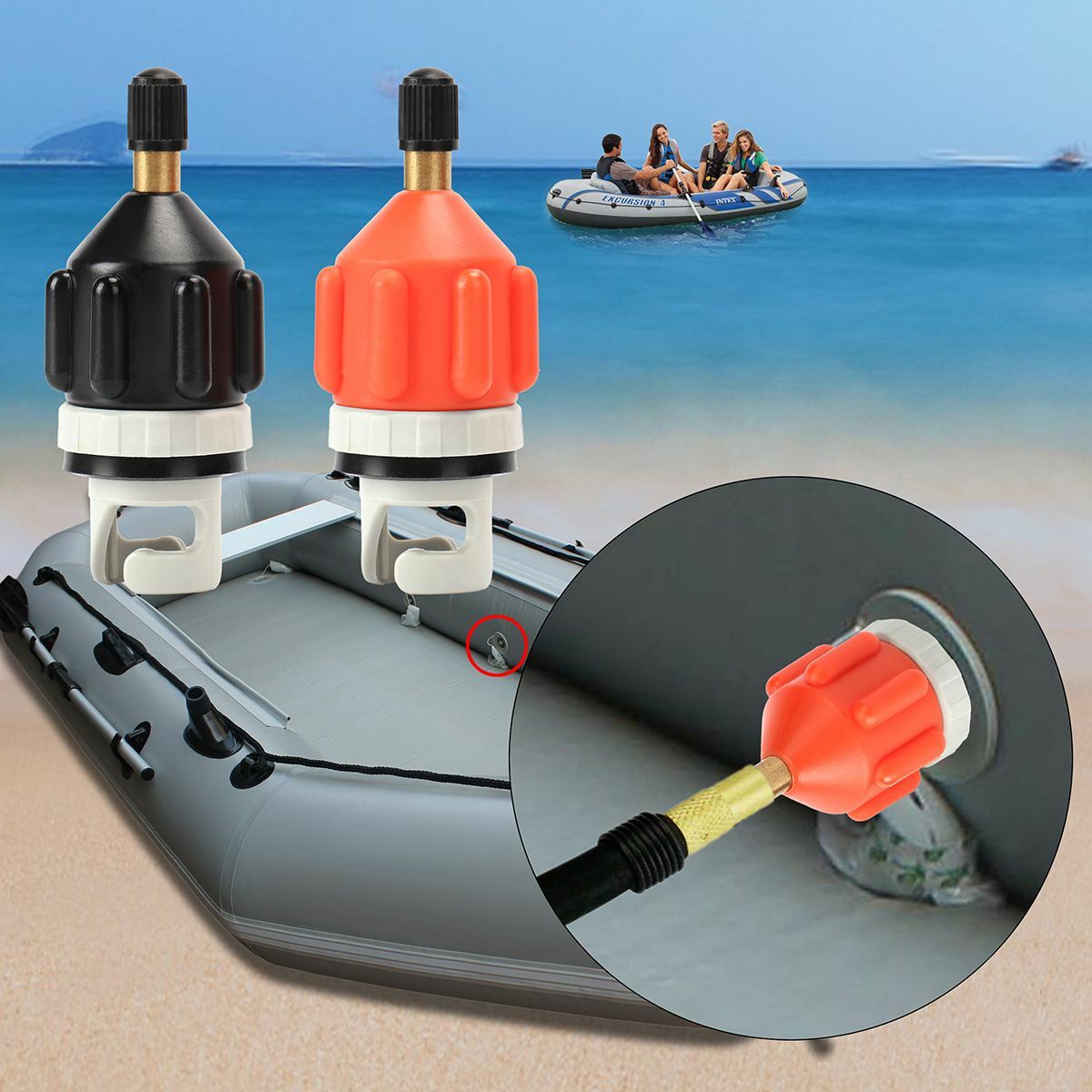 SUP Pump Adapter Inflatable Boat Air Valve Adaptor Paddle Board for Canoe Kayak