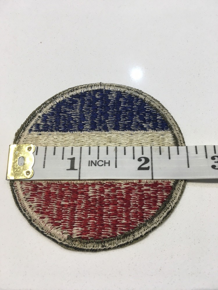 Original WWII US Army Ground Forces Cut OD Edge Full Color Patch Exc