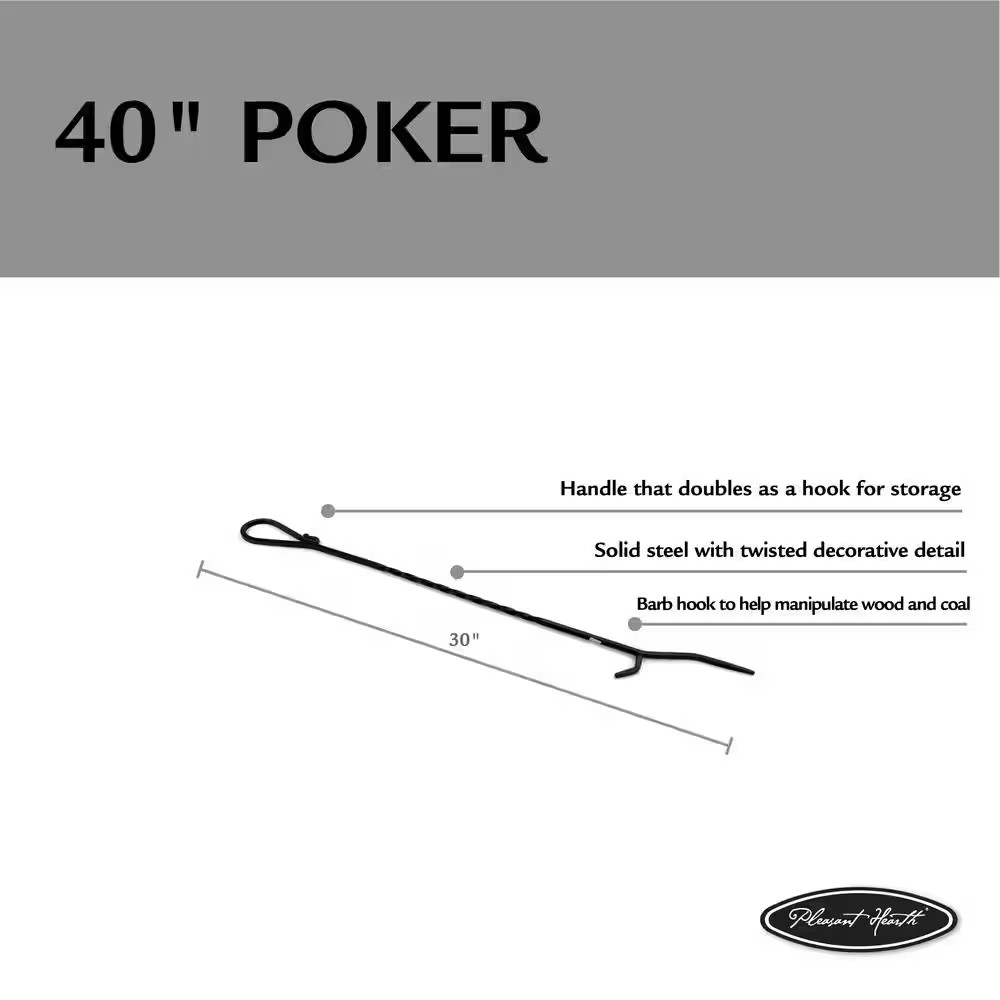 40 In. Fireplace Poker