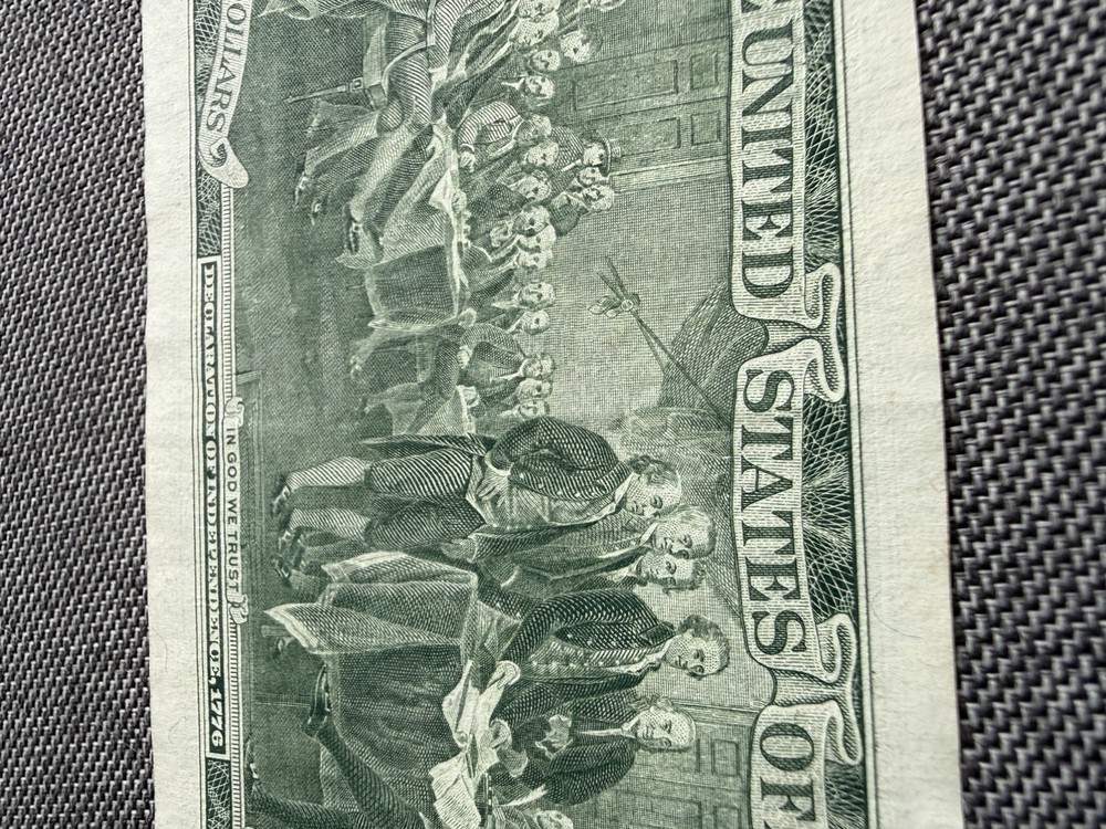 1976 $2 Bicentennial Bill - High Serial Number (99927799), Multiple Errors