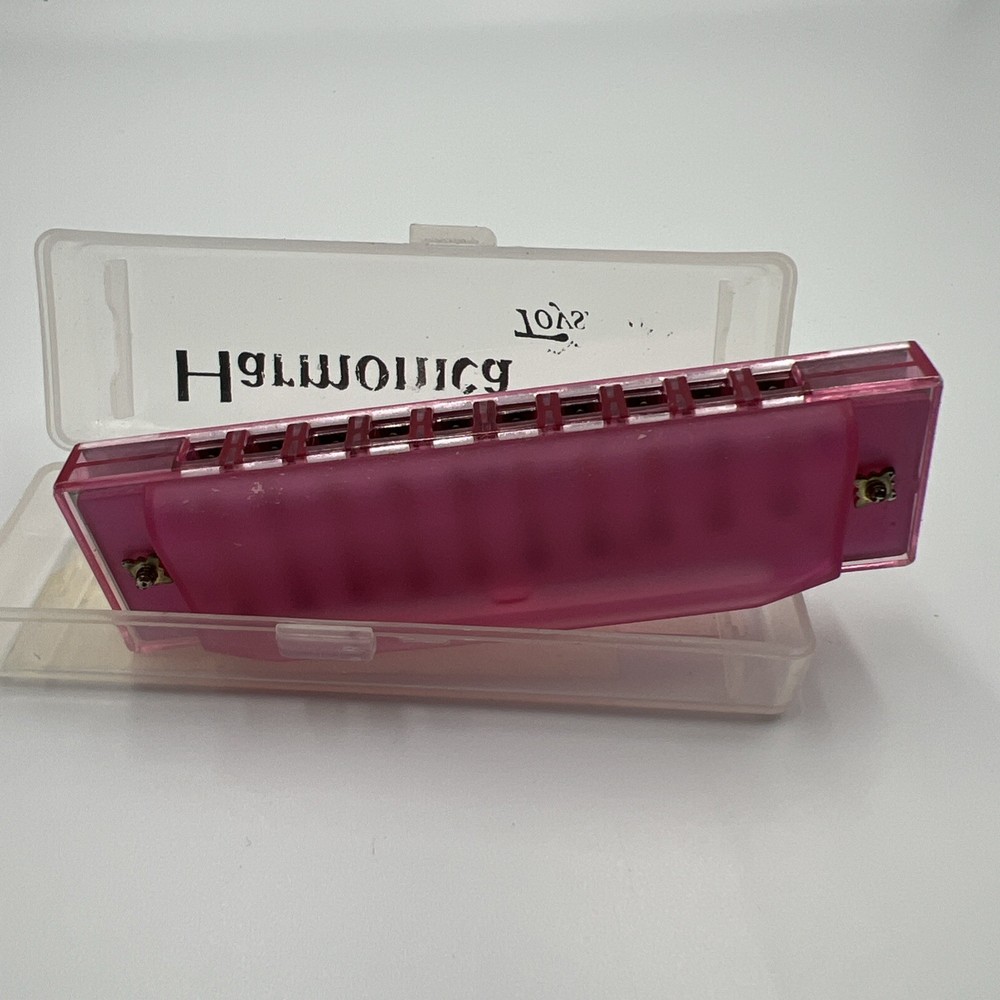 Toysmith Harmonica Translucent Blue in Clear Plastic Case BA