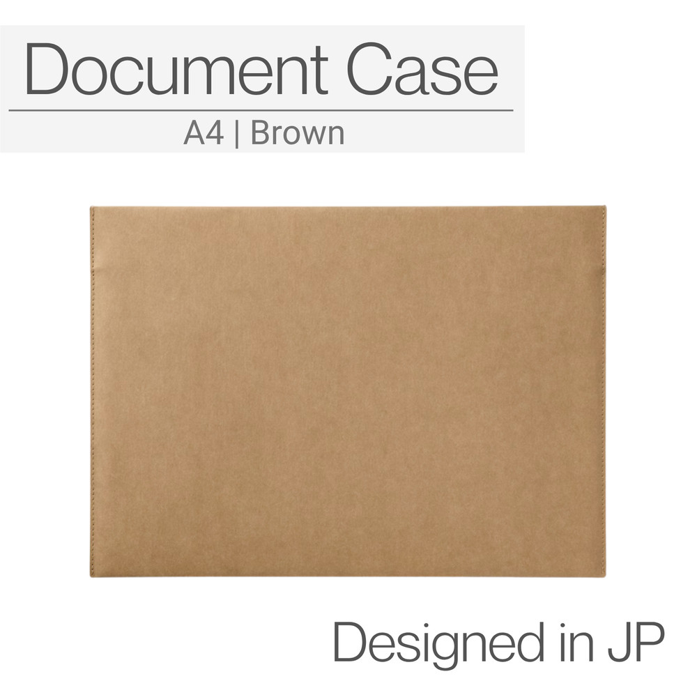 [MUJI] Jeans Label Document Case A4 Brown with Inner Pocket