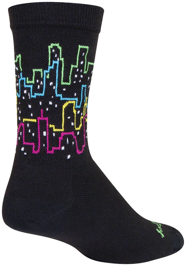 SockGuy After Hours Crew Socks 6" Small/Medium Multi-Color