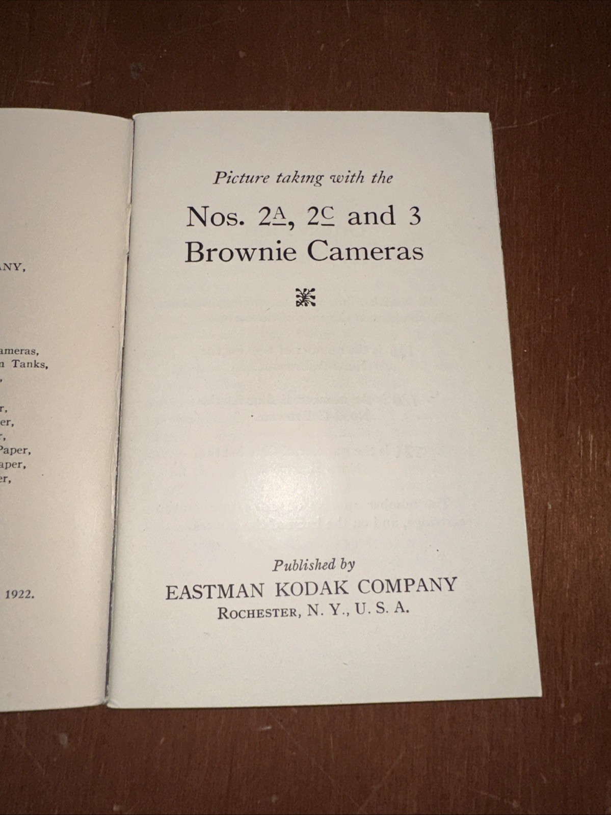 Antique Kodak Brownie Box Camera No 2A, Model B Original Box & Manual Untested