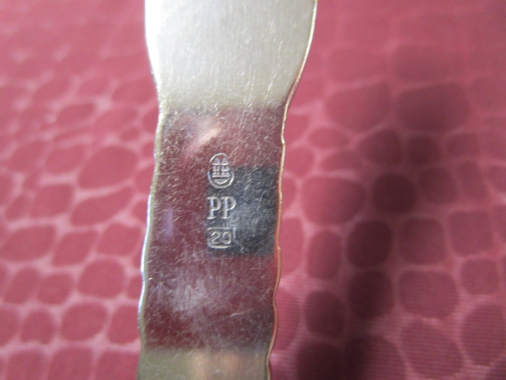 Scandinavian Table Serving Spoon Hammered Look No Monograms
