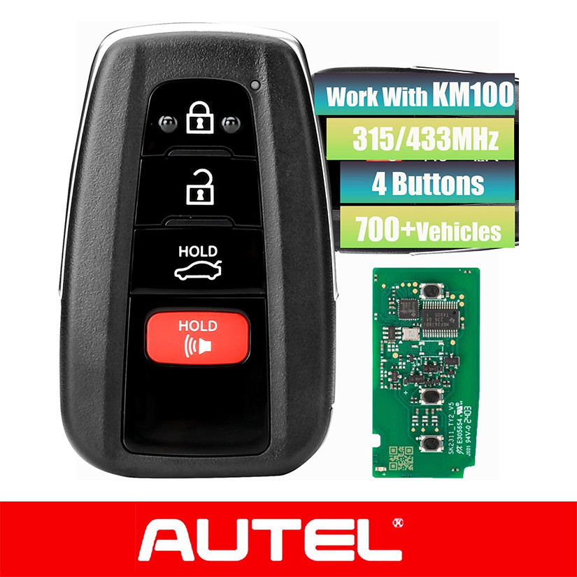 Autel iKey Universal Smart Key 4 Button IKEYTY8A4TP Programmable Tool For Toyota
