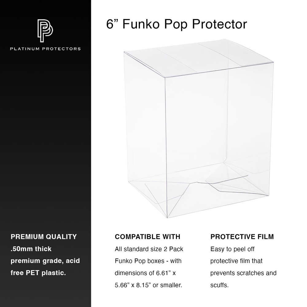 6" Pop Protector Case For Funko 6 Inch Boxes Vinyl Figures Extra Thick .50mm