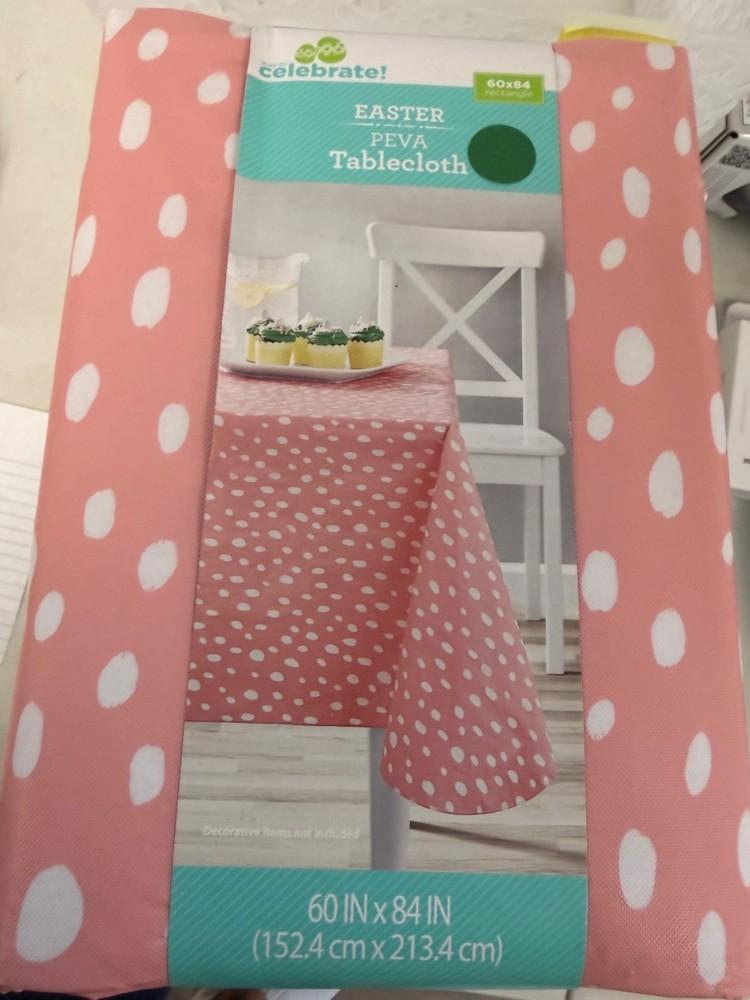 Spring PEVA Tablecloth | Round 70” or 60x84 Rectangle | Easter Floral NEW Choose