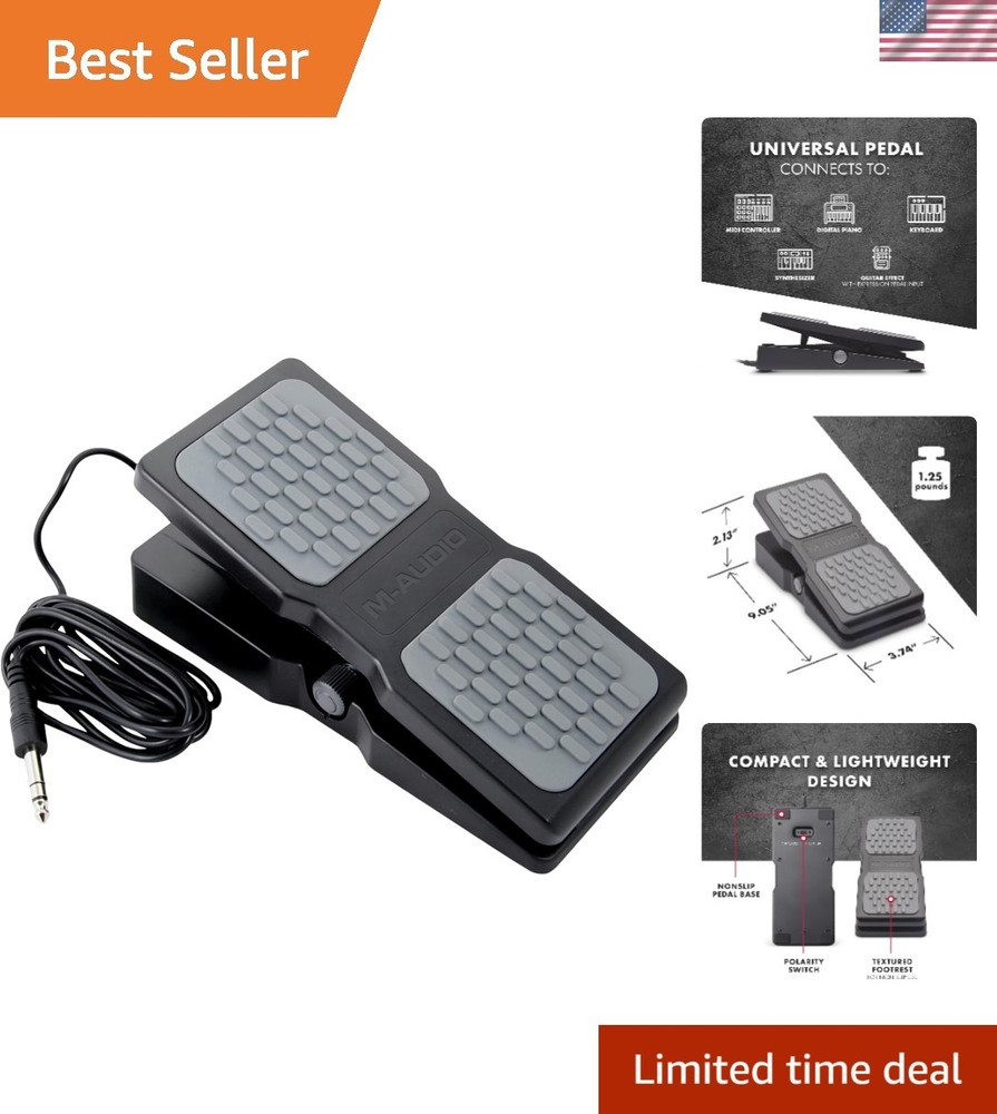 EX-P Expression Pedal for Keyboards, MIDI Keyboards/Controllers and Supported...