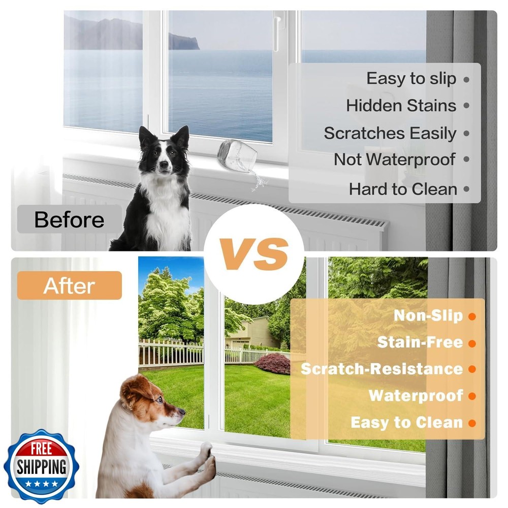 FITHUGOO Dog Scratching Windows Sill Protector, Window sill Protector for Dog