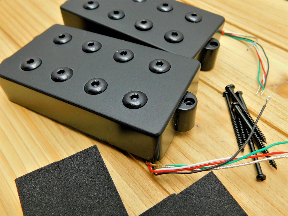 G.M. MM Hex Pole Hot Ceramic Pickup Set Black