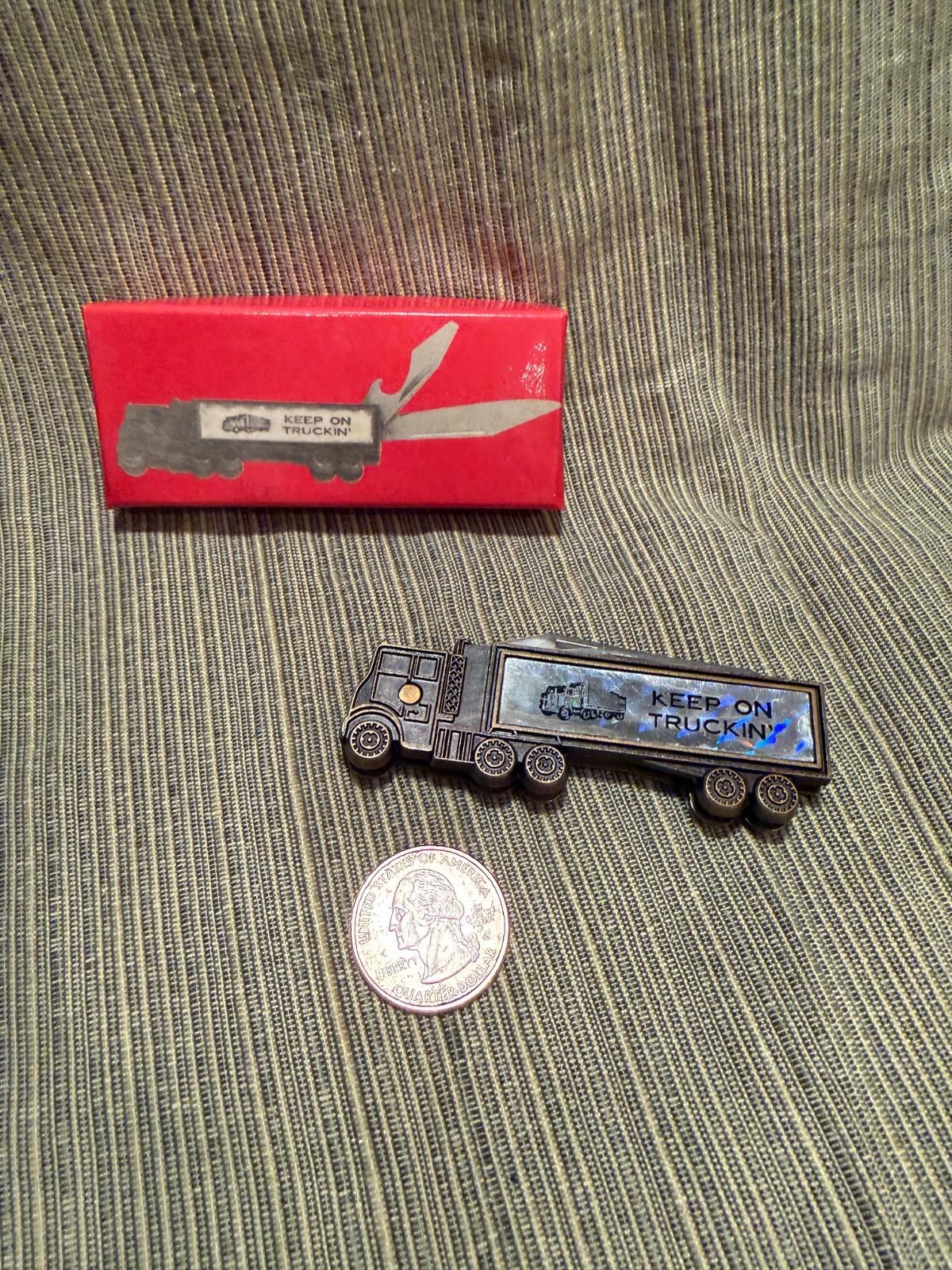 VTG Colonial Knife Semi Tractor Trailer Promo Trucking Keep On Truckin