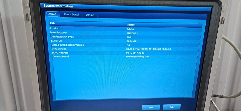 Mindray DP-50 Ultrasound