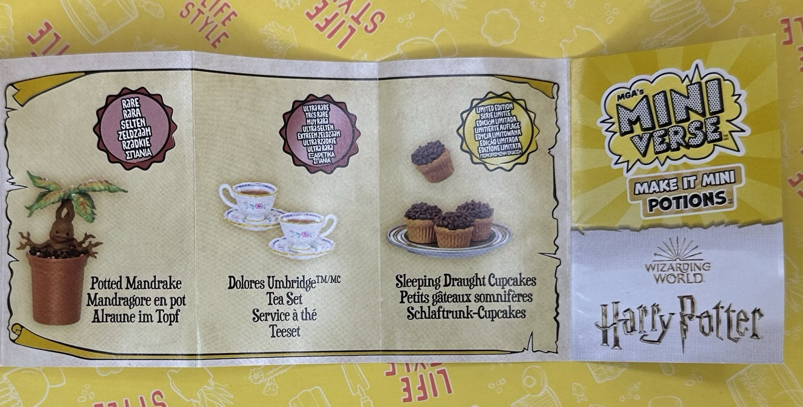 MGA Miniverse: Harry Potter Dolores Umbridge Tea Set (ULTRA RARE) New
