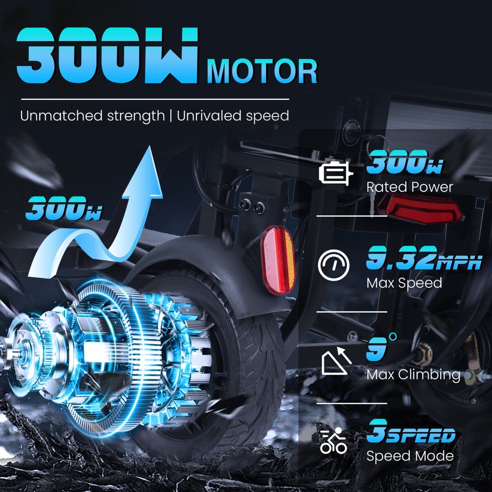 3-Wheel Mobility Scooter, Airline-Approved, Long-Range Battery, Quick Foldable