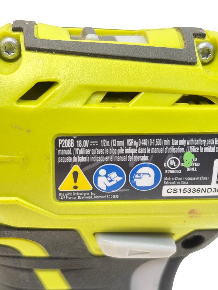 Ryobi ONE+ 18V Cordless Combo Kit 1/2" Drill /Impact Driver/LED Work Light