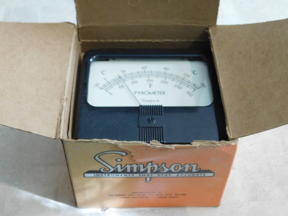 150 / 300 degree NEW Simpson Pyrometer Model 29 Gauge