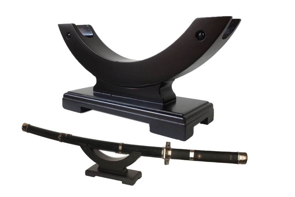 Solid Wood One-Layer Desktop Samurai Sword Hanger Display Holder, for Katana,...