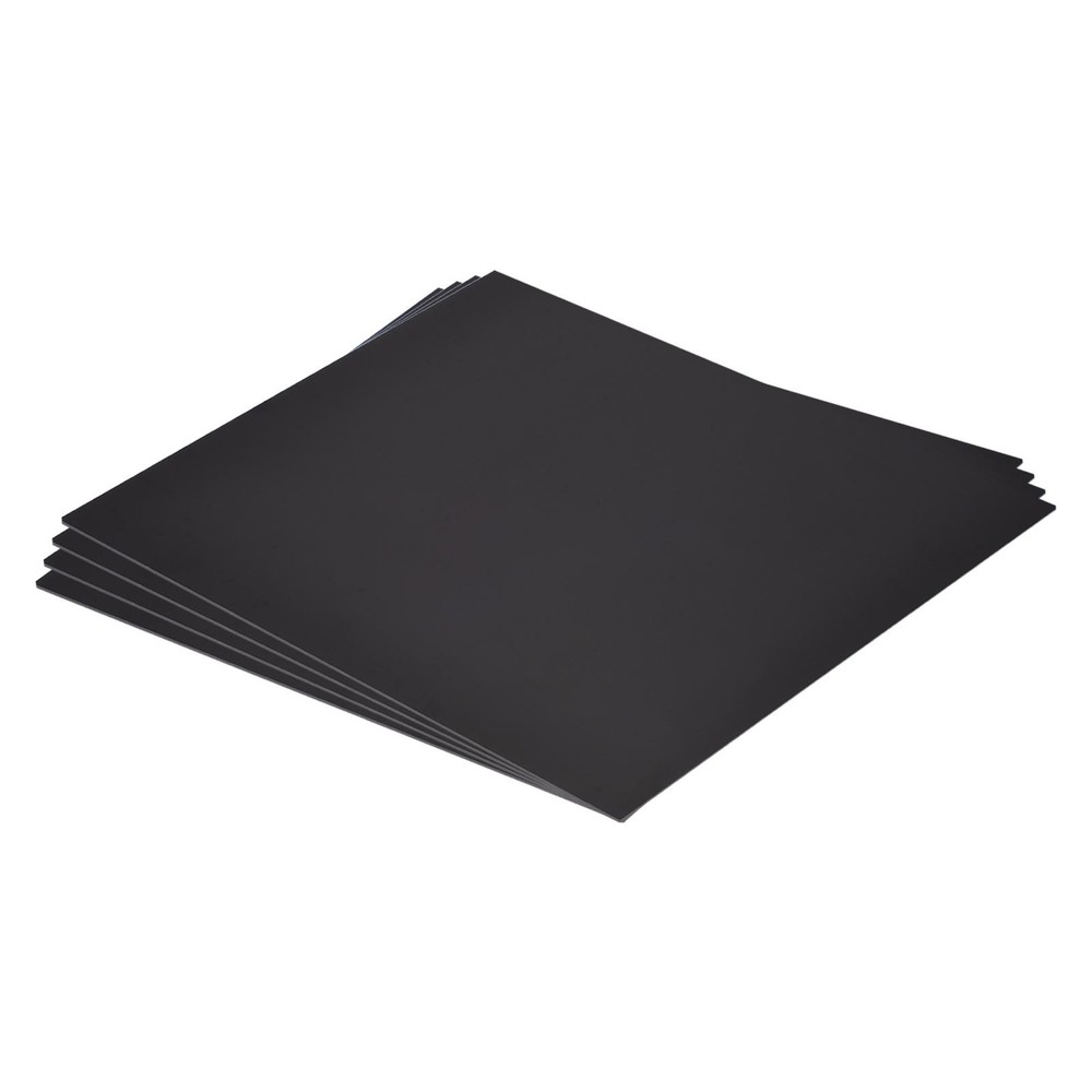 Black ABS Plastic Sheet 10x8x0.02" for Building Model, Panel, 4pcs