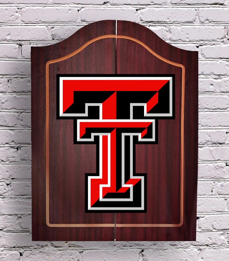 Texas Tech Personalized Complete Dart Board Cabinet