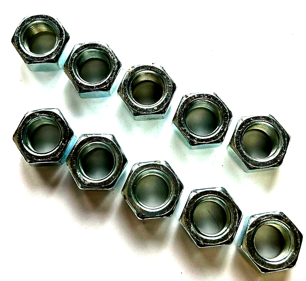 1/2-20 ZINC NYLON INSERT STOP LOCK NUT - 10 PIECES