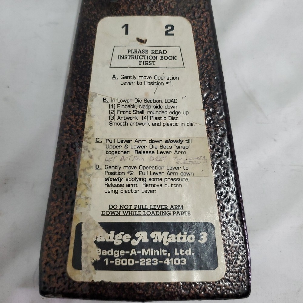 Badge-A-Minit Badge-A-Matic 3 Button Press Maker 2.25" Diameter