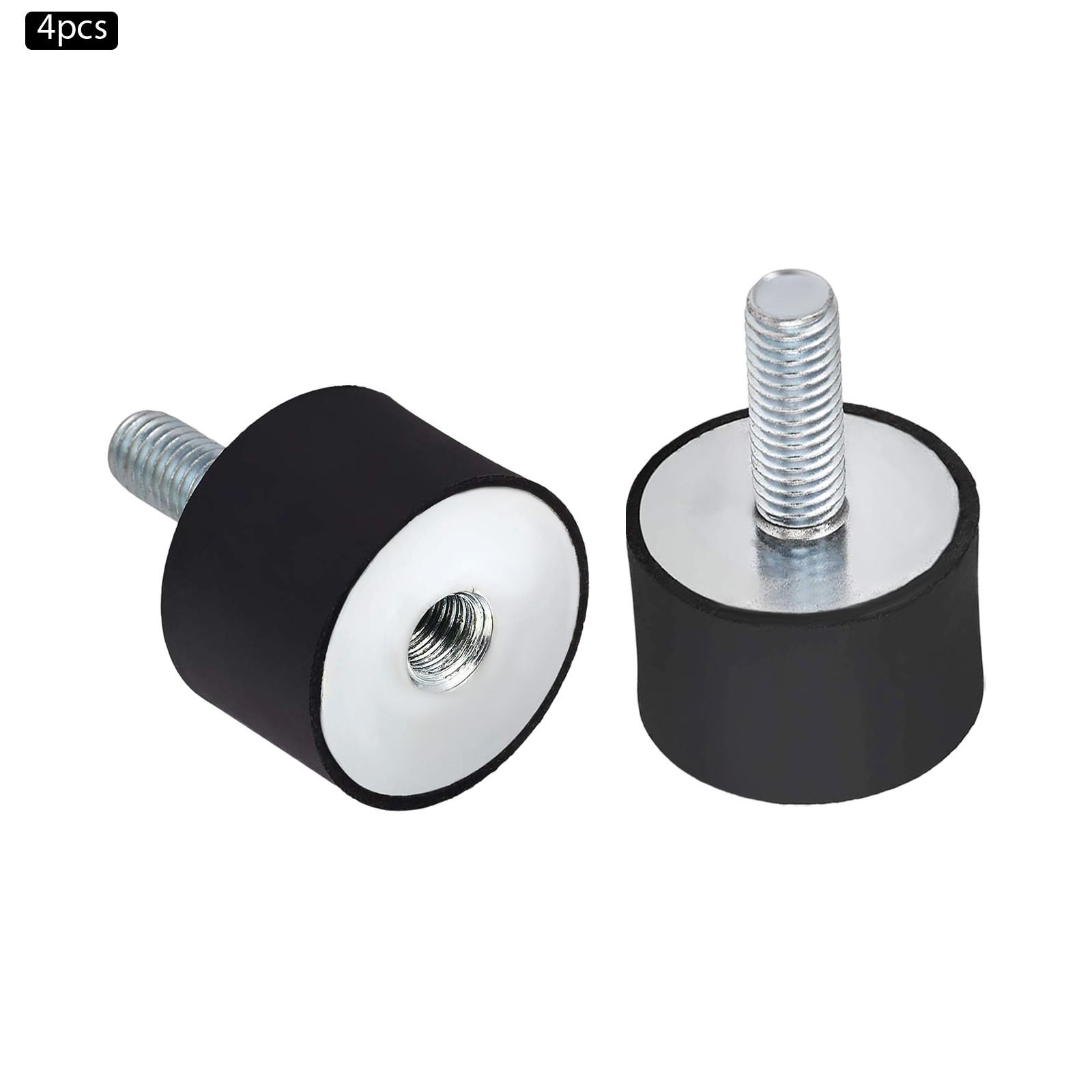 4pcs M8 Thread Rubber Mounts Vibration Isolators Rubber Shock Absorber