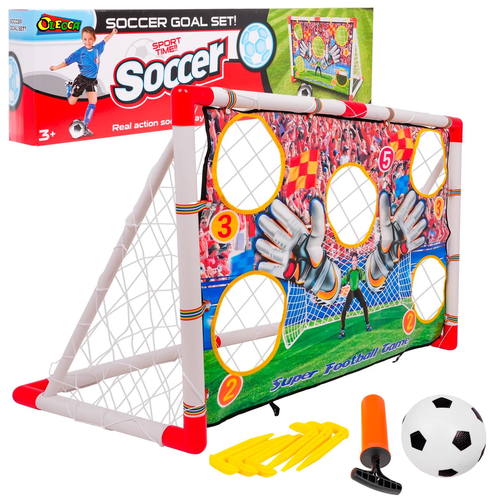 Soccer Goal – 2 in 1 Soccer Goal with Target Net, Portable Soccer Goals for B...