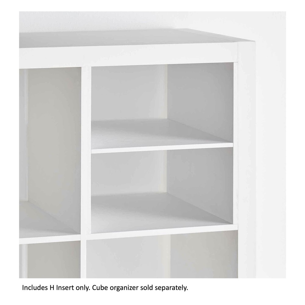 H Shelf Cube Organizer Insert White Texture Easy To Assemble and Install