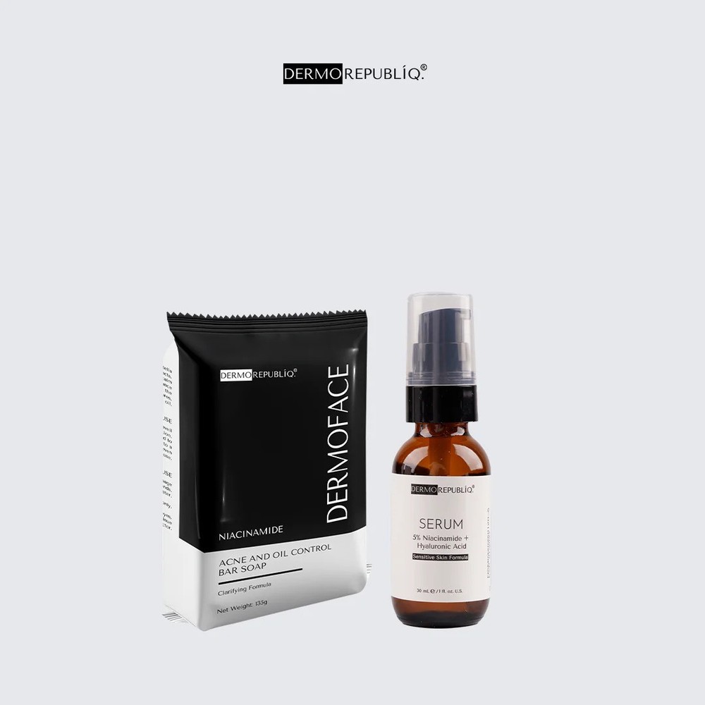 DermorepubliQ Niacinamide Soap & 5% Serum Bundle Acne Oil Control Duo
