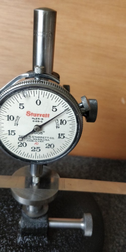 SUPERB Starrett 654 Comparator Stand w/ Dial Indicator 25-B Inspector Bench