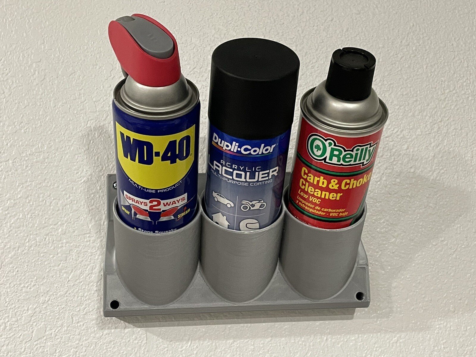 S&S CAN WALL ORGANIZER HOLDER SPRAY PAINT LUBRICANT WORK BENCH SHOP SHELF USA