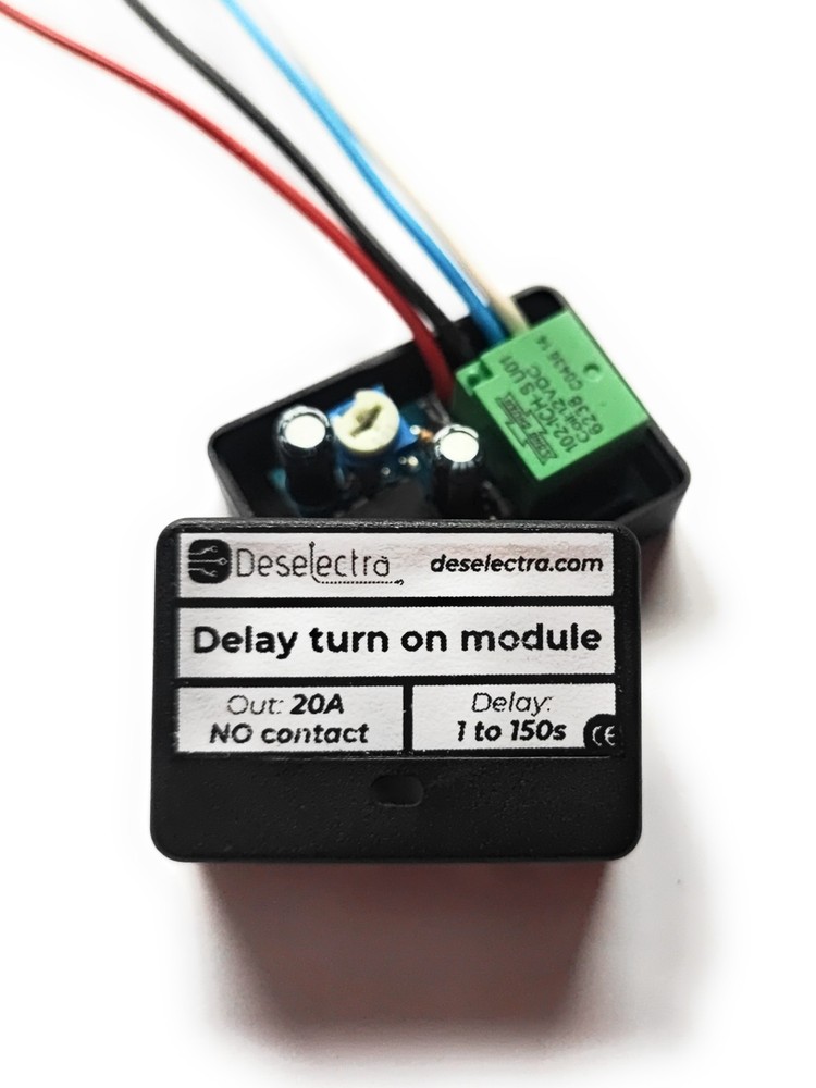 12V Delay ON Timer Relay 1–150s 20A Direct Output Car DRL Module