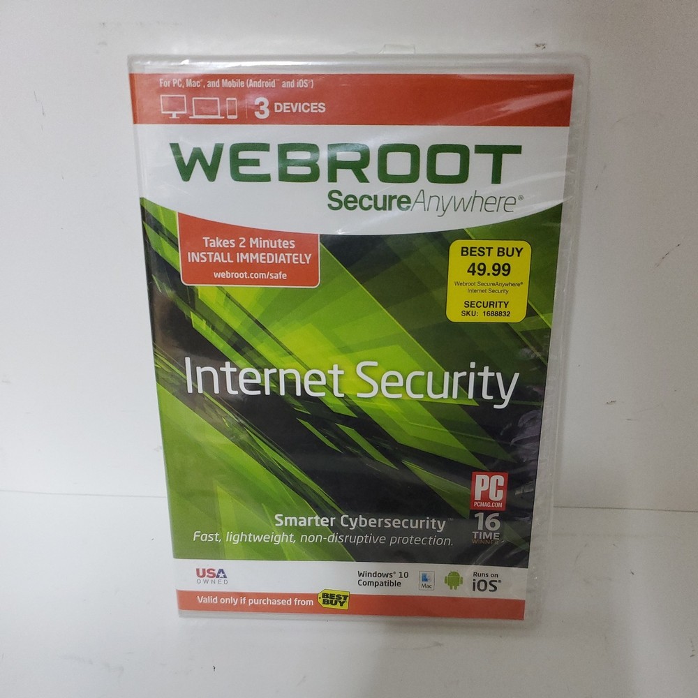 Webroot SecureAnywhere Internet Security - Full Version for Windows & Mac NEW