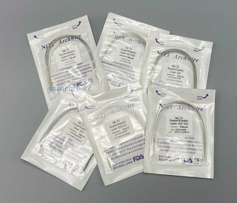 Dental Niti Orthodontic Arch Wire Super Elastic Round Rectangular Natural Form