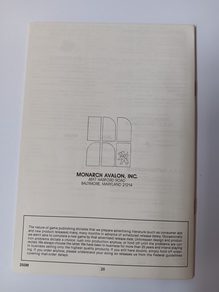 Commodore 64/128 Gulf Strike Computer Game Software Tested/Works Avalon Hill