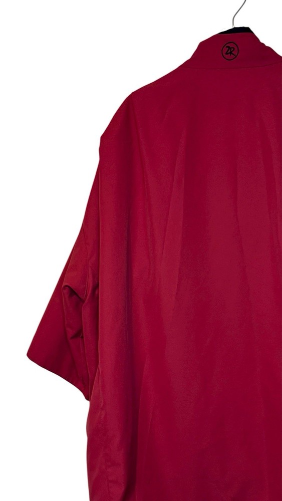Zero Restriction Men Jacket 1/4 Zip Pullover Waterproof Reversible Red Black XL