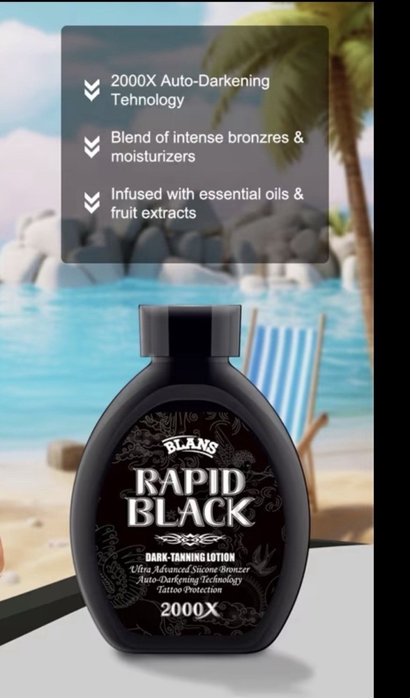 Rapid Black Tanning Lotion 2000x 2-Pack -NEW