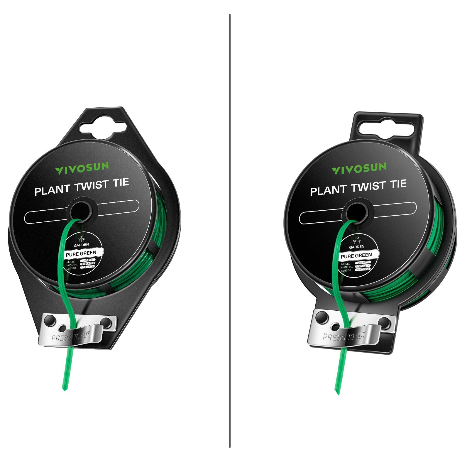 VIVOSUN 164/328ft PE-Coated Twist Tie Wire Roll w/ Cutter Garden Plant Cable Tie