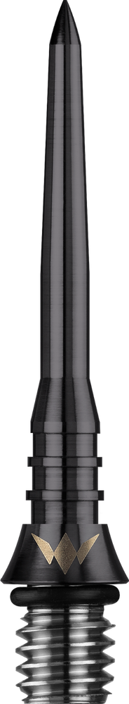 MISSION BLACK TITANIUM Ribbed 30mm 2ba Conversion Dart Points: 3 per order
