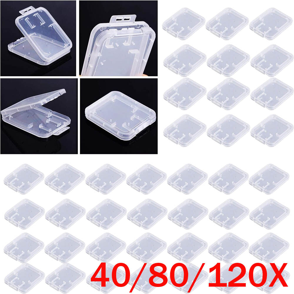 40/80/120pcs Case Holder for Micro SD SDHC Memory Card Box Storage Hard Plastic
